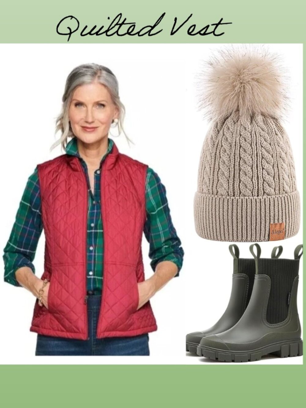 Red Quilted Vest Women's size Small NWT $48